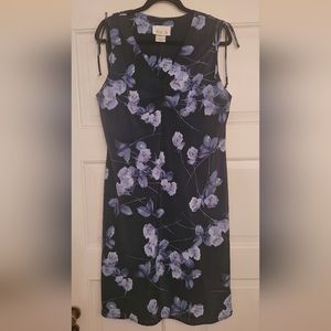 Lisa Jo Blue Floral V-Neck Adjustable Tank Top Dress